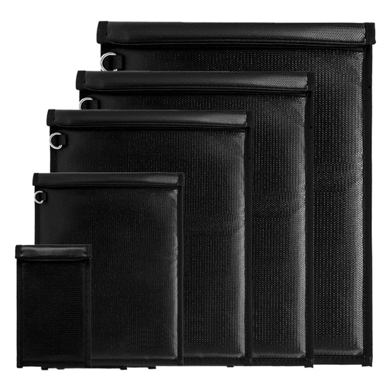 2025 cross-border RFID new simple business waterproof fireproof bag glass fiber file bag shielding file bag