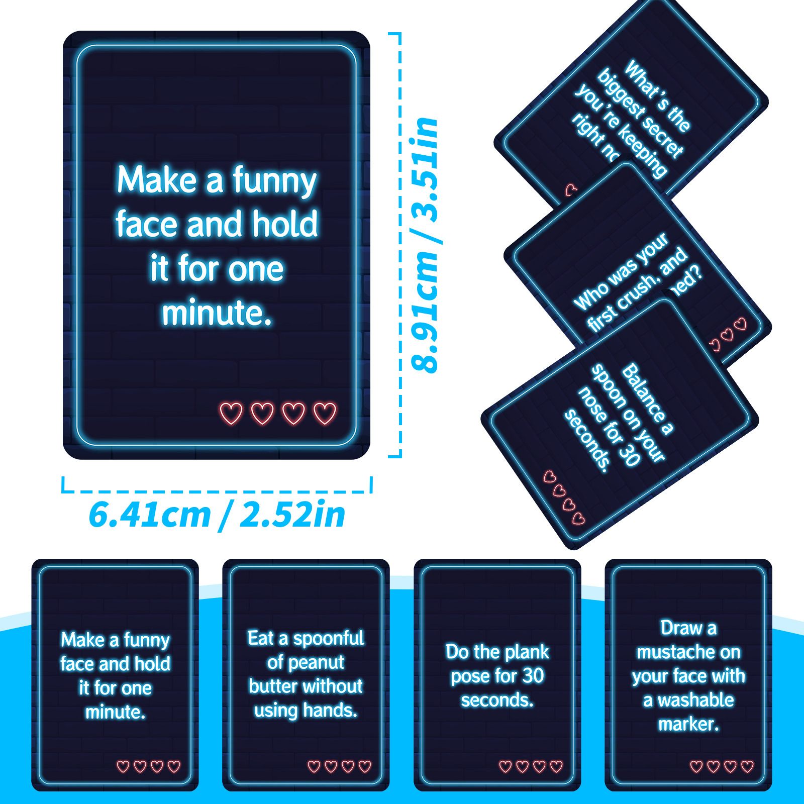 Party Game Board Cards, 50-piece Interactive Adventure Card Set_voghion.com