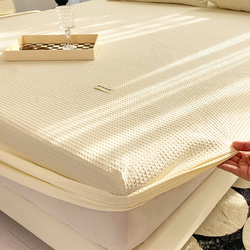 Nueva funda de cama de algodón Waffle de categoría A individual 2025 nueva funda de cama de algodón con cubierta protectora de colchón Simmons