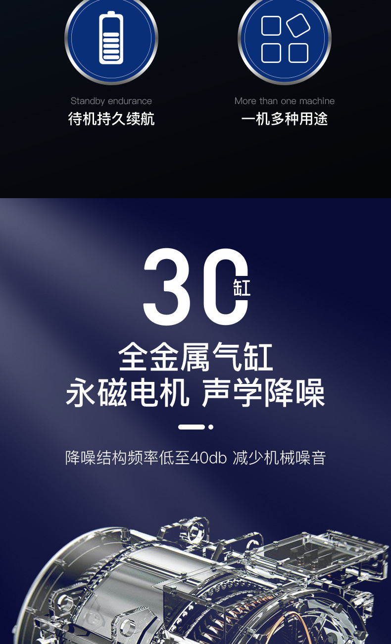 Mini portable bicycle electric car tire pump air pump handheld wireless charging car air pump