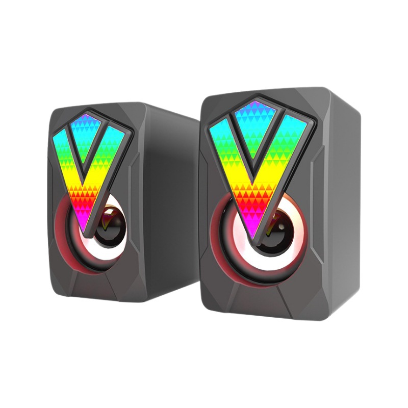 Nuevo altavoz USB luminoso para computadora, portátil, multimedia, mini subwoofer