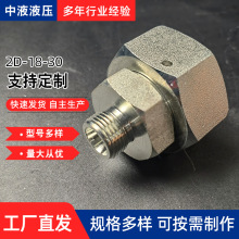 液压油管接头 胶管扣压接头 煮黑直通碳钢接头 H型高温旋转接头