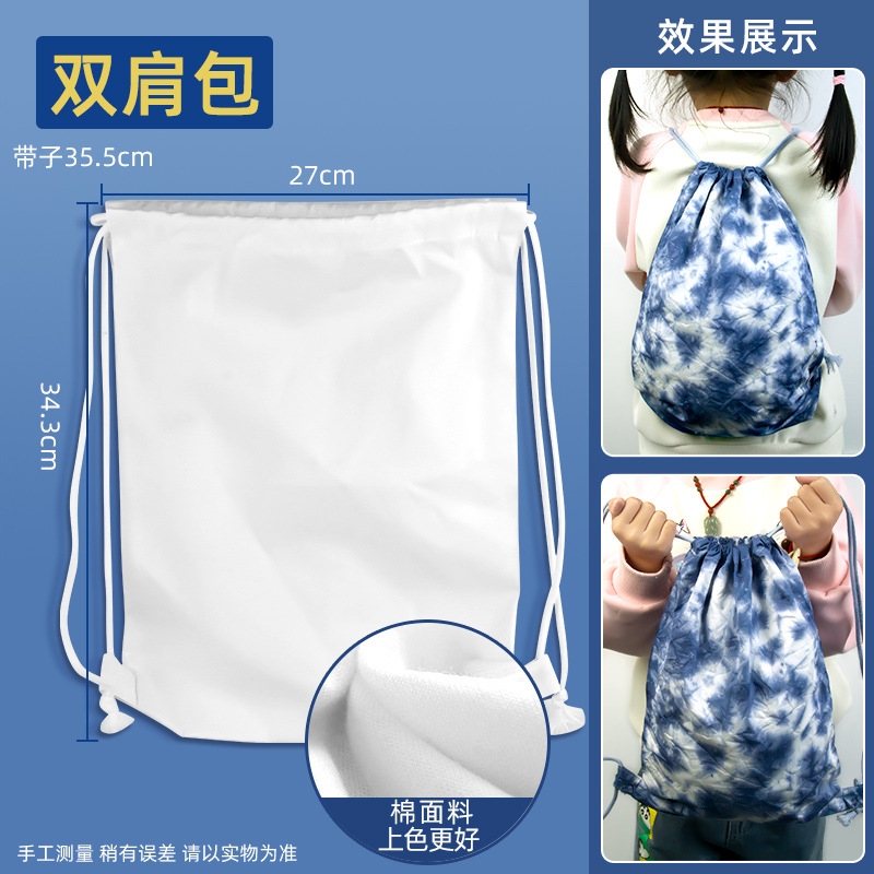 Paquete de material de herramientas de teñido anudado jardín de infantes creación de bricolaje hecho a mano modelado vitrón de madera pequeña banda de goma pequeña delantal para niños mantel