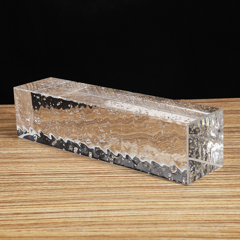 Transparente de doble cara ladrillo de cristal ladrillo de burbuja cuadrada puerta de entrada pared de mampostería ladrillo de cristal sólido ladrillo de cristal ladrillo de vidrio