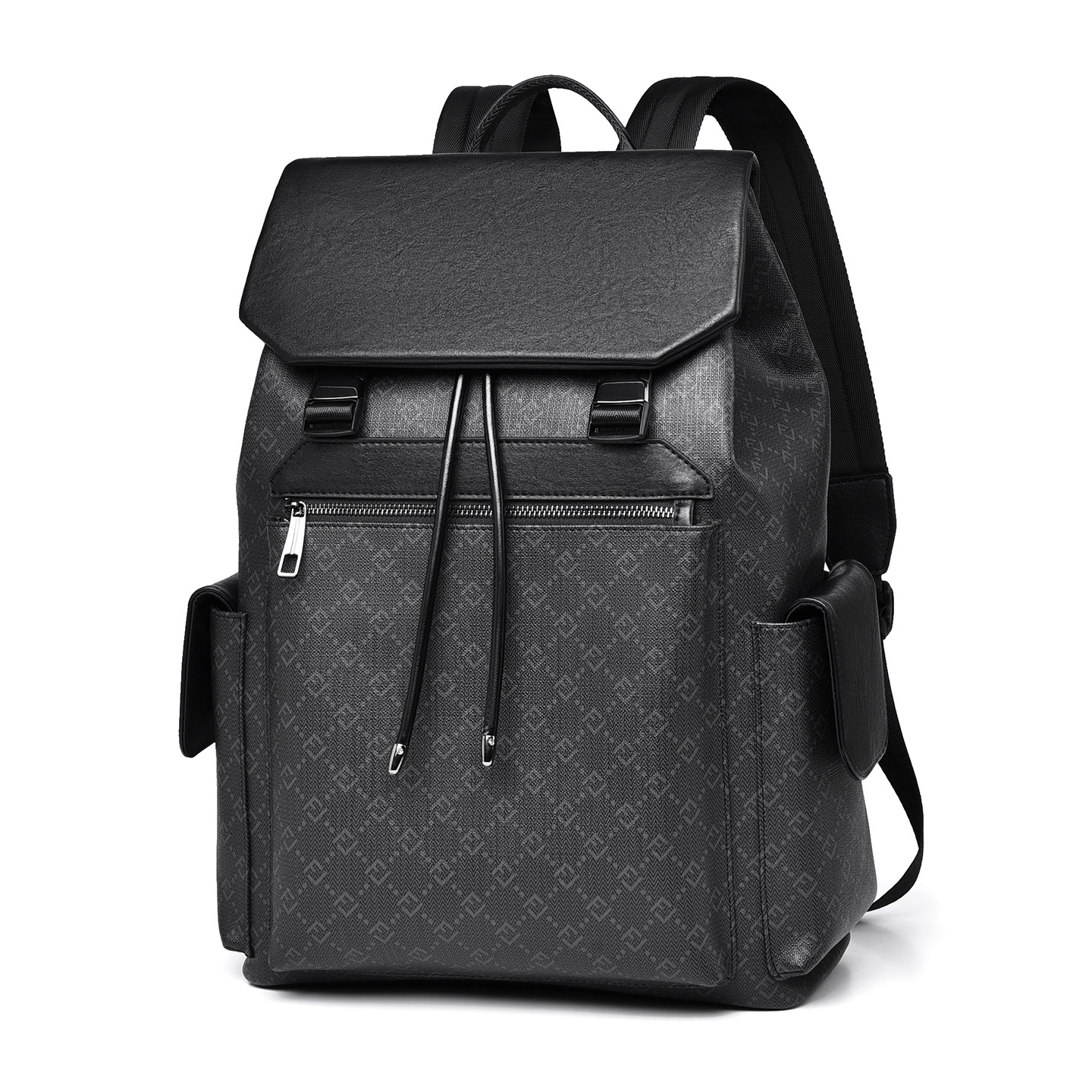 Fashionable Casual Cross-Border Large-Capacity Backpack for Men, Plaid Simple Business Backpack, Can Be Printed with Logo, Wholesale