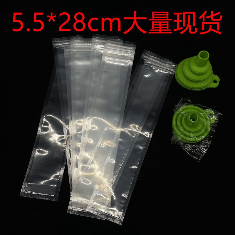 Disposable Stick Ice Bag Crushed Ice Bag Home-made Ice Cream Packaging Bag Ziplock Bag Transparent Fresh-keeping Bag Ice Making