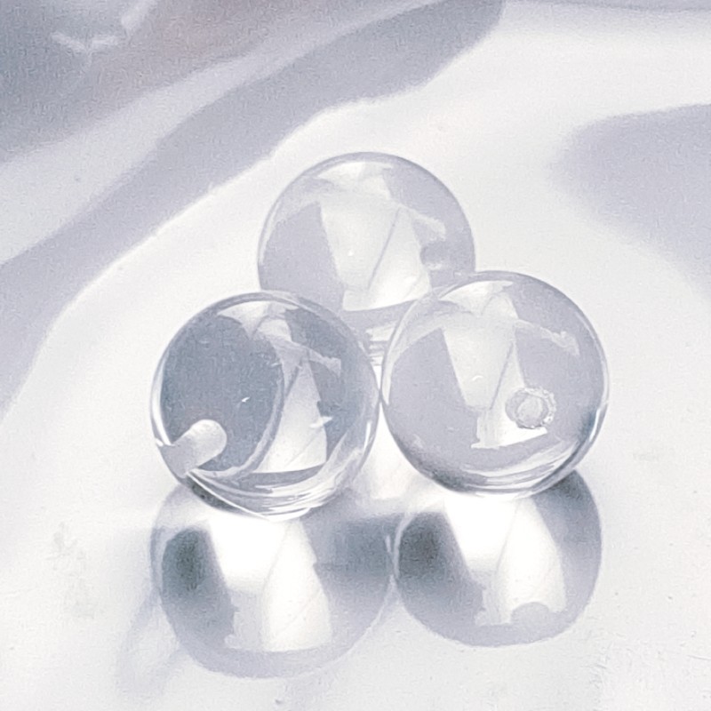 Natural single-hole and semi-hole white crystal ball seven-star array ornament marble DIY jewelry manufacturer, large quantity available at preferential prices
