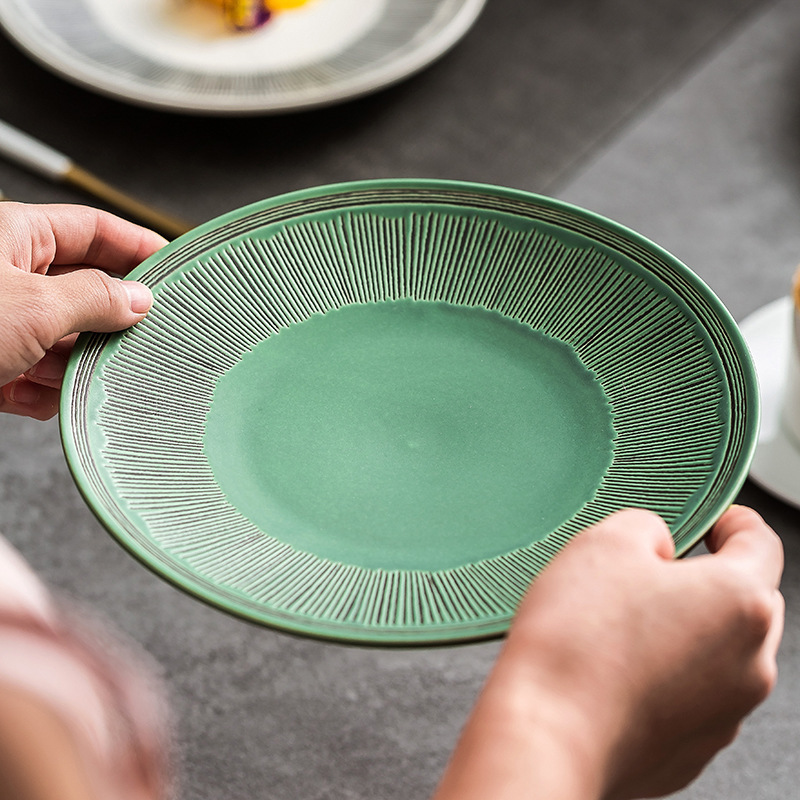 World porcelain Dehua ceramic dessert Japanese ceremony tableware household exquisite Western food breakfast plate