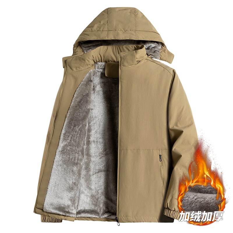 M - 8XL invierno de gran tamaño con algodón grueso marca de coral chaqueta de algodón cálido para hombres a prueba de viento ropa de algodón casual