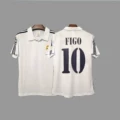 01-02 UCL Champions Real Madrid Home #10 Figo + Patch