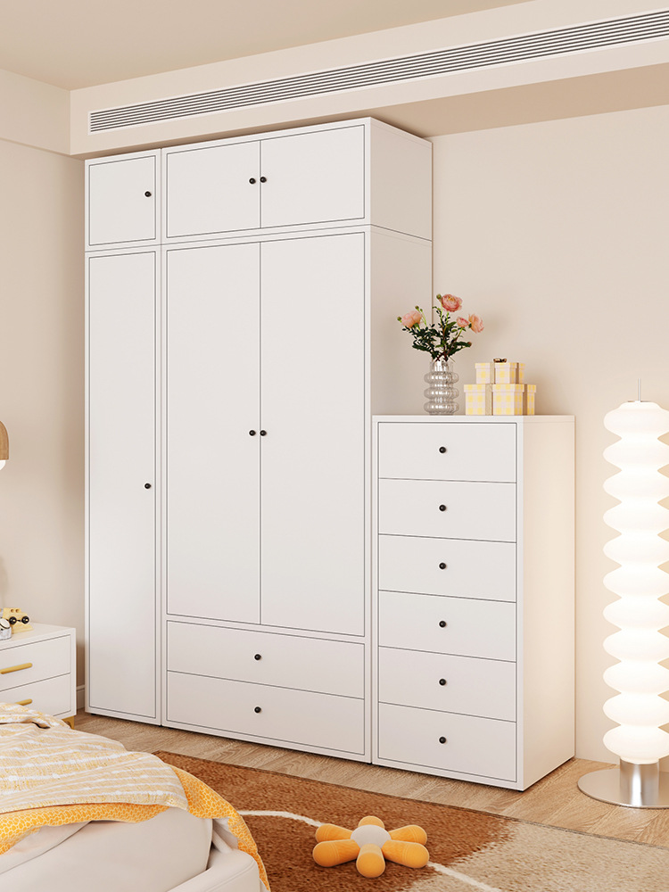 Steel Wardrobe for Home Bedroom Children's Drawerless Modern Simple Small Apartment Rental Metal Wardrobe