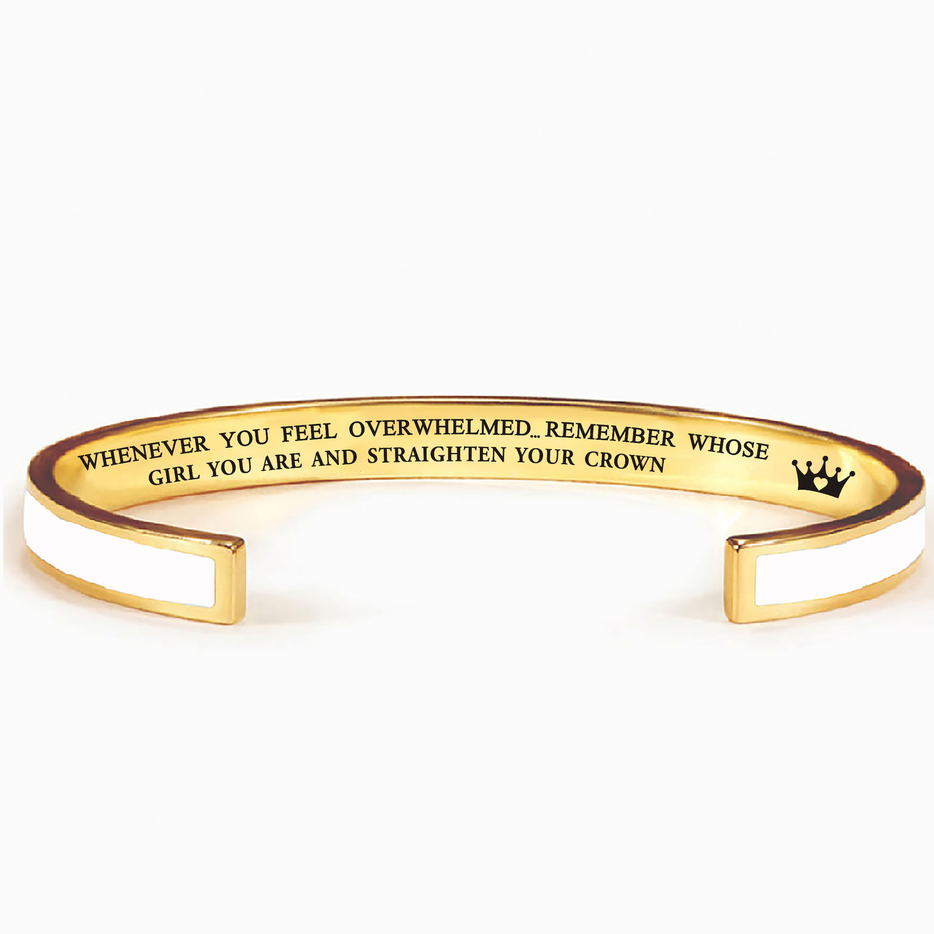 Madre hija transfronteriza Acero inoxidable letras galvanoplastia pulsera de color corona de acero de titanio de moda