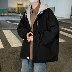 假两件连帽外套男士春秋季韩版潮流帅气休闲男生春秋款夹克男装
