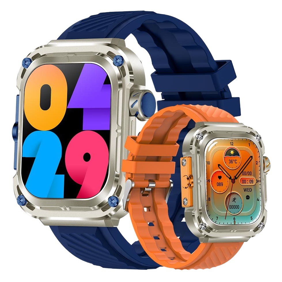 Reloj inteligente Z85 Max con llamadas Bluetooth, pantalla de 2.01 pulgadas, monitor de frecuencia cardíaca y oxígeno en sangre, resistente a tres elementos (agua, polvo y golpes) para exteriores + notificaciones push.