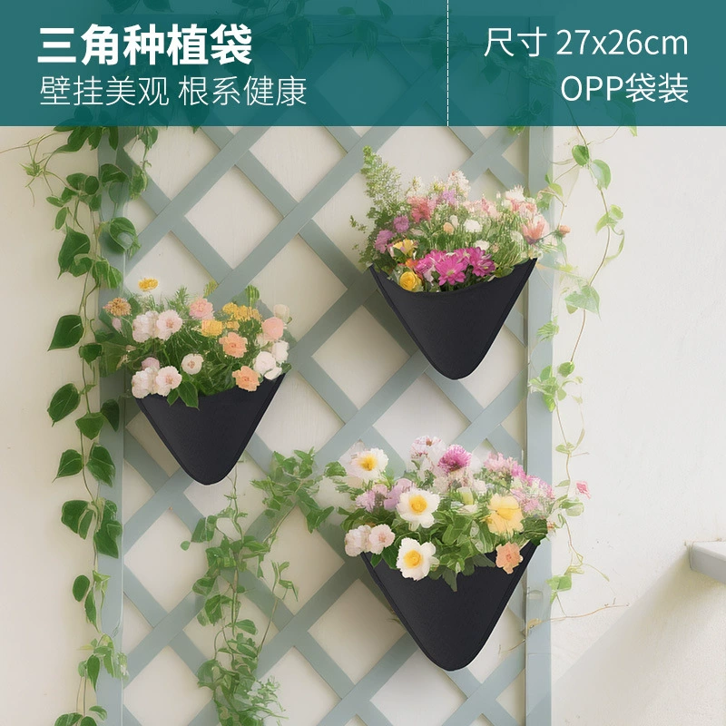 Треугольная подвесная сумка для цветов, настенный цветочный горшок, цветочная корзина, которую можно повесить на балкон, на открытом воздухе, в помещении, настенная сумка для посадки растений в горшках, партия