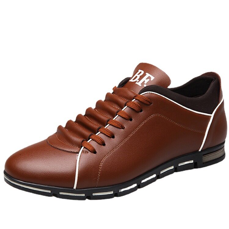 Giày thể thao nam sneaker phong cách Hàn Quốc cổ thấp, đế phẳng, dây thun co giãn, size lớn 38–48 — Giày một lớp màu nâu, Giày một lớp màu xanh lam, Giày một lớp màu đen, Giày một lớp màu đỏ