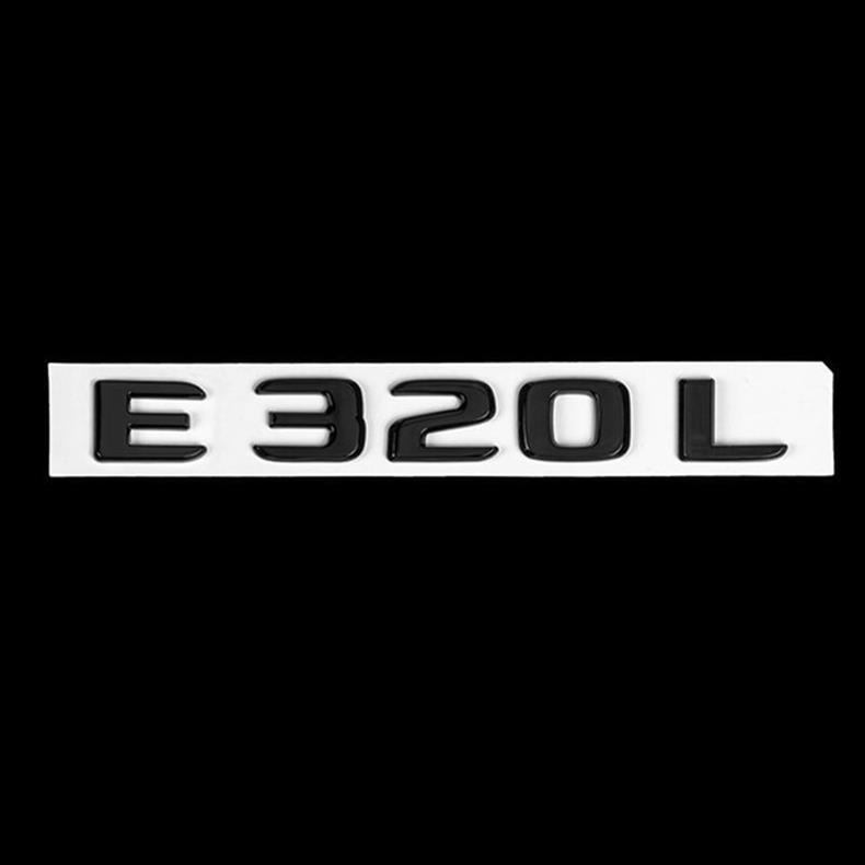 Beijing Mercedes-Benz E300L car emblem modification, matte black E200L/E260 rear emblem, rear lettering sticker, E350 decorative trim