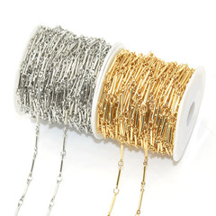 High-quality color-preserving copper-plated 14K real gold chain stick thin chain tassel necklace bracelet handmade DIY jewelry accessories