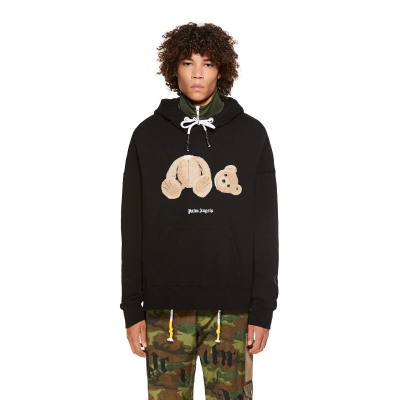 Palm Palm Angel Angels Decapitated Bear Sweatshirt Towel Embroidered Loose Teddy Bear Hoodie for Men and Women Couples