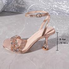 V 51998L Fashion Rhinestone High Heel Sandals �W��ˮ荛�Ь