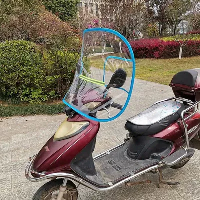 of Thickened Windproof and Rainproof Covers — Motorcycle front windshield - on-the-list-little-flying-saucer-with-eyes-beautiful-blue-color