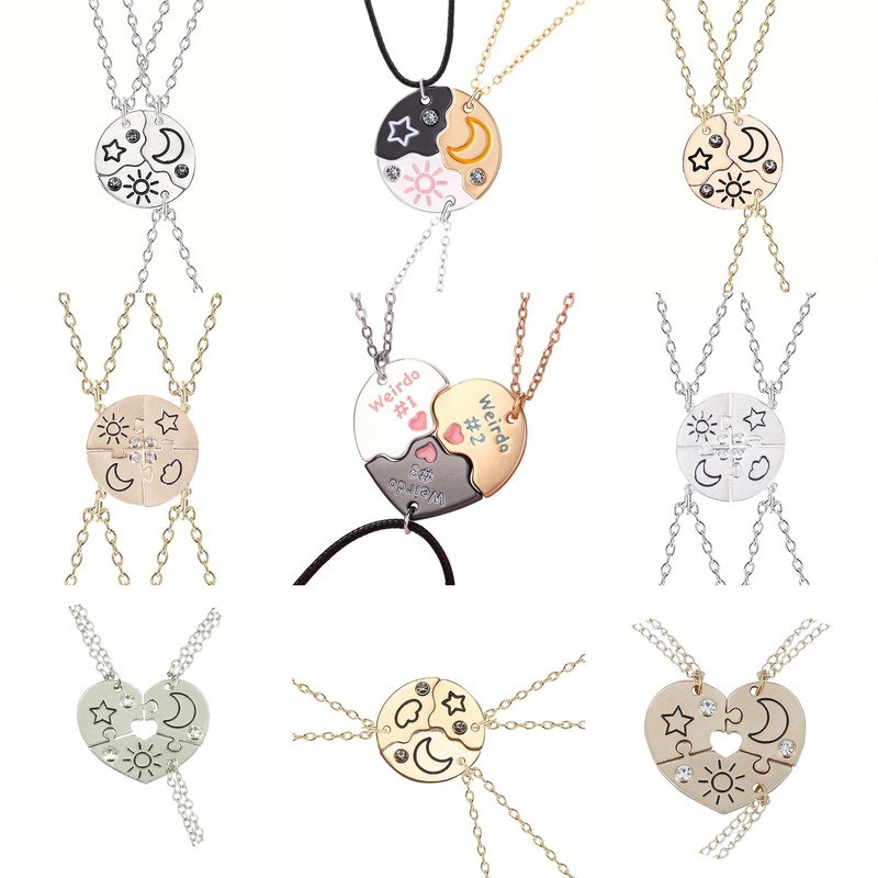 European and American Cross-Border Hot Selling Necklace Star Moon Sun Moon Pendant Fashion Bestie Student Accessories Gift Wholesale