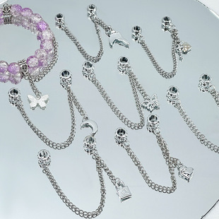 Alloy color retaining tassel chain tee chain pendant accessories safety chain handmade DIY bracelet bracelet extension chain accessories