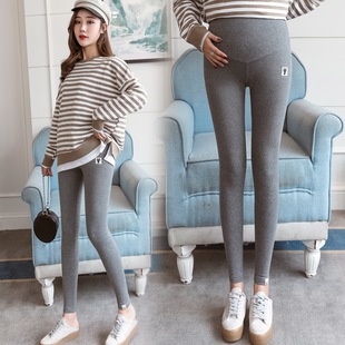 Maternity Leggings with Belly Support for Spring and Summer, Plus-Size Casual Fleece-Lined Thickened Pants for Pregnant Women, Petite Size, Comfortable for Autumn and Summer