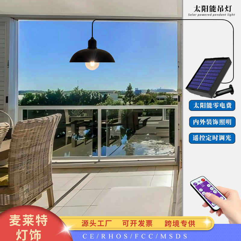 LED retro ceiling lamp solar-powered