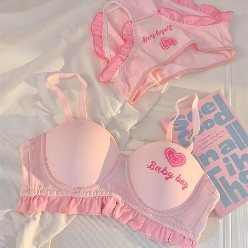 Girl Barbie Pink Push-Up Small Breasts Half-Cup Intimates Sweet Small Breasts Push-Up Pure Lust Sexy Intimates Female Cute Girl Barbie Pink Push-Up Small Breasts Half-Cup Intimates Sweet Small Breasts Push-Up Pure Lust Sexy Intimates Female Cute
