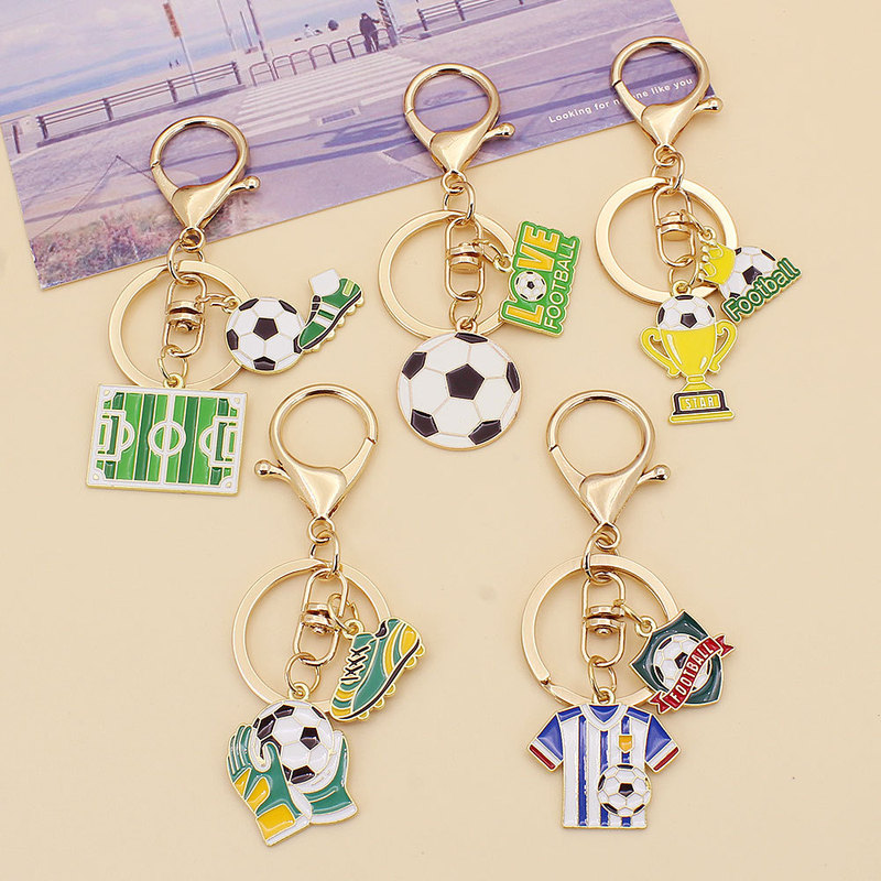 Mini Football Pendant World Cup Souvenir Keychain Creative School Bag Pendant Student Fan Game Small Gift