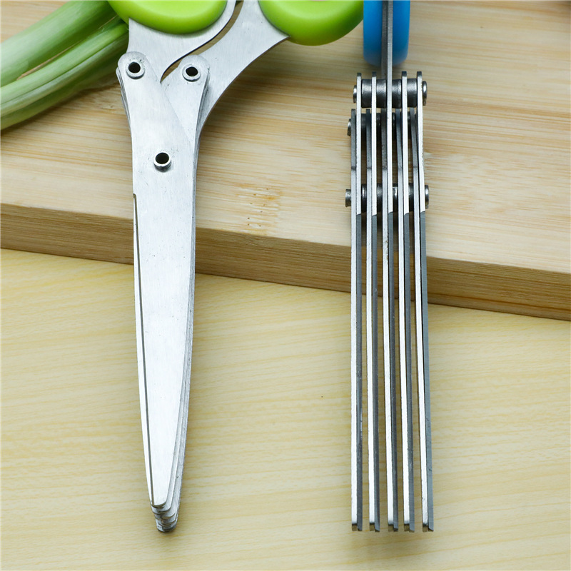 Home kitchen multi-functional food scissors stainless steel three-layer/five-layer steel onion scissors dual-purpose food scissors strong scissors