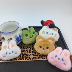 早春アクセサリーかわいいぬいぐるみ動物人形ブローチ子供装飾少女バッグ服ピンDIY