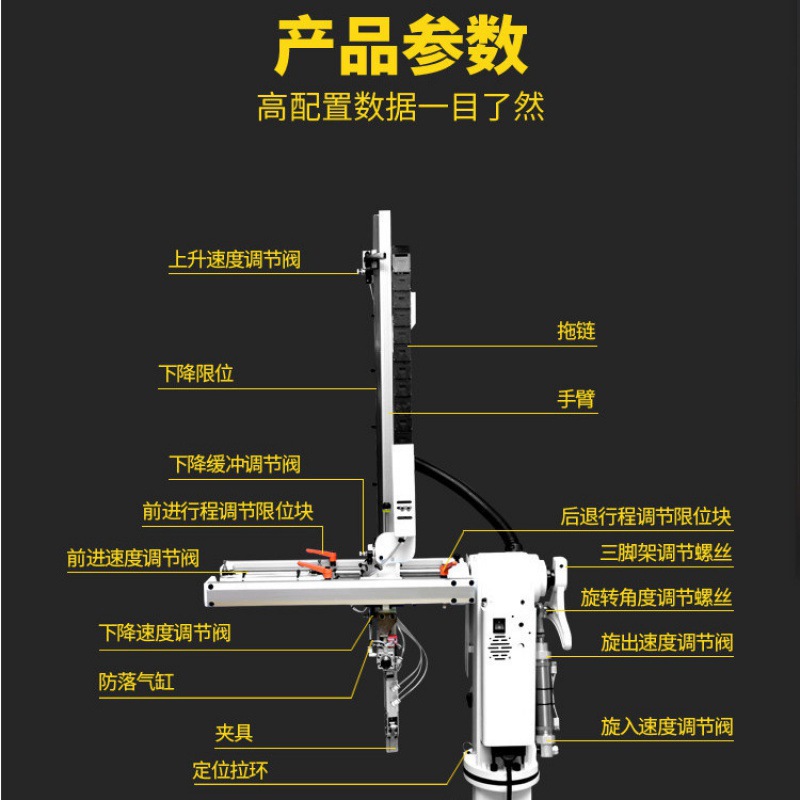 斜臂机械手注塑机天行STAR勃朗特款摇臂式取水口自动机械臂取出机