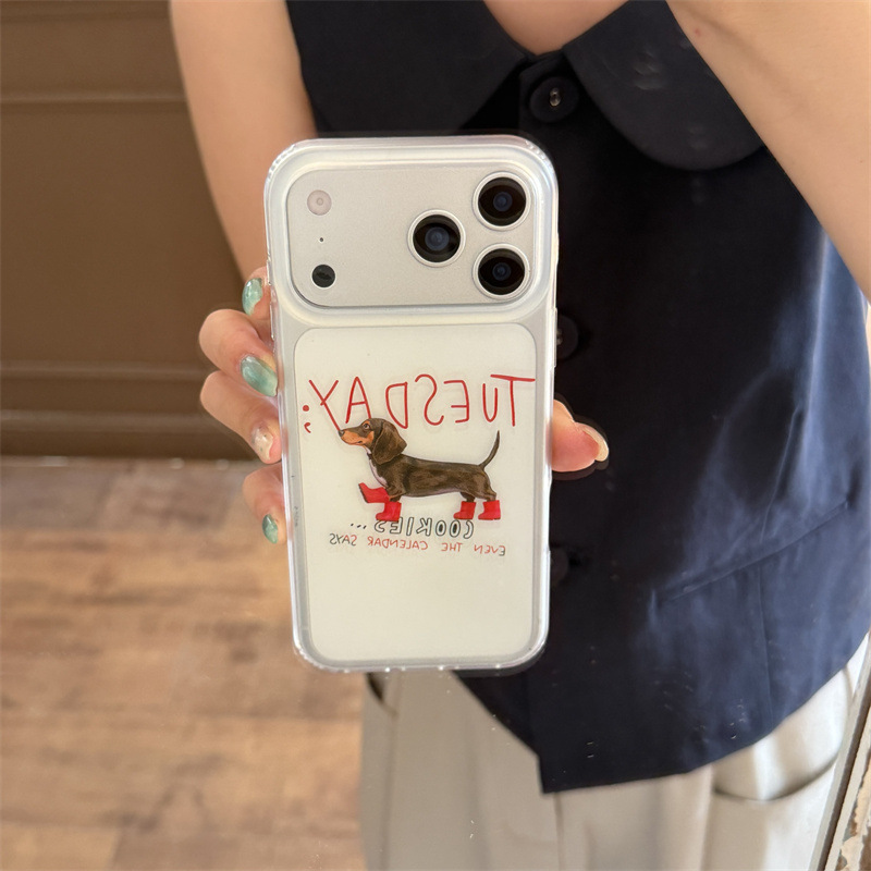 Fun and Cute Rain Boots Dachshund Dog Case Suitable for iPhone 18 Pro Max Apple 17/16/15 New Model for Women