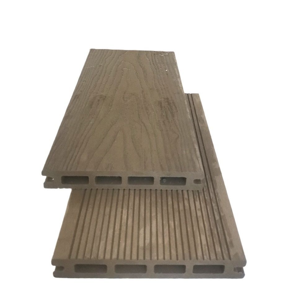 Venta directa de fábrica de madera piso de plástico al aire libre agujero cuadrado 145*21 jardín patio pasarela río Wharf placa anti-corrosión