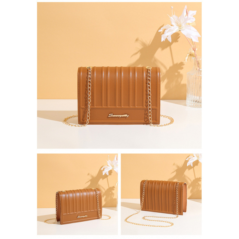 Bolsos de mujer de textura de moda, bolsos de brazo portátiles, bolsos de hombro simples transfronterizos, bolsos de hombro personales, bolsos de cinturón de cadena. image 9