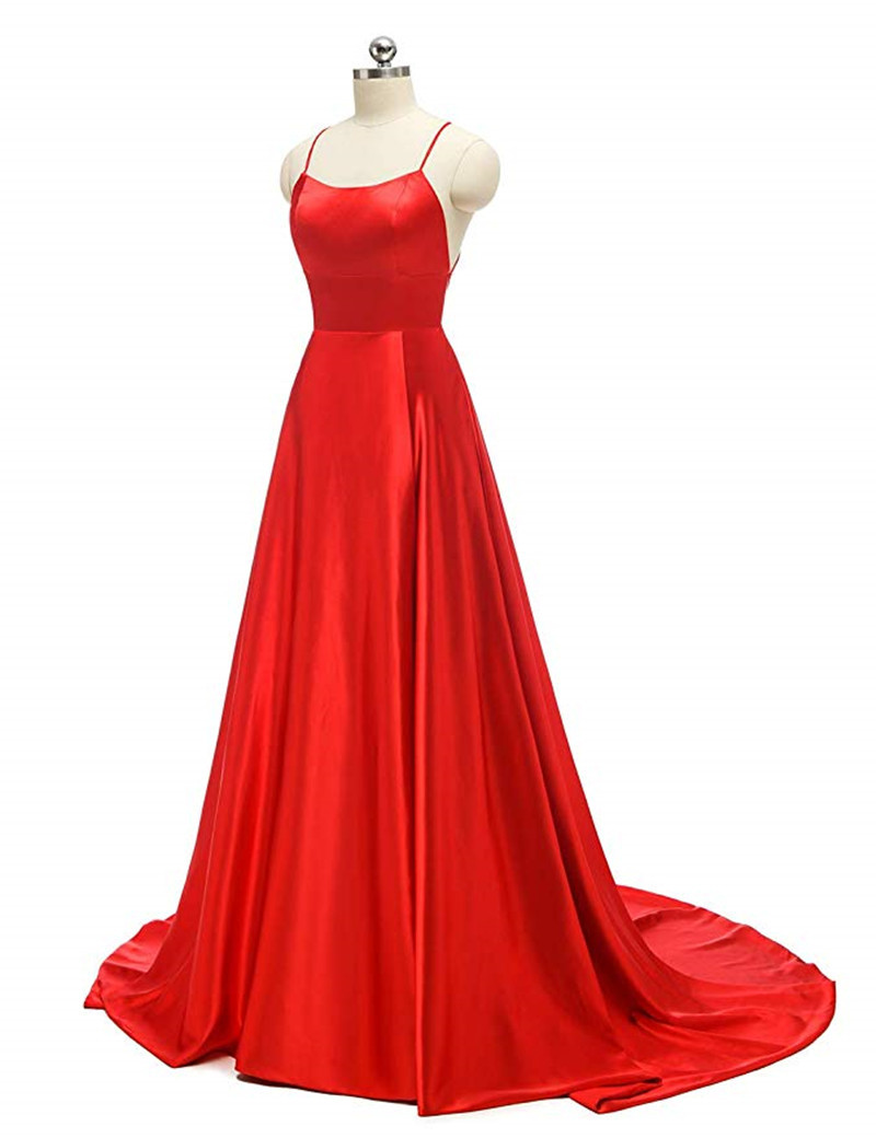 El Comercio exterior europeo y americano Amazon AliExpress deseo vestido de noche de las mujeres sexy Correa simple satén vestido largo