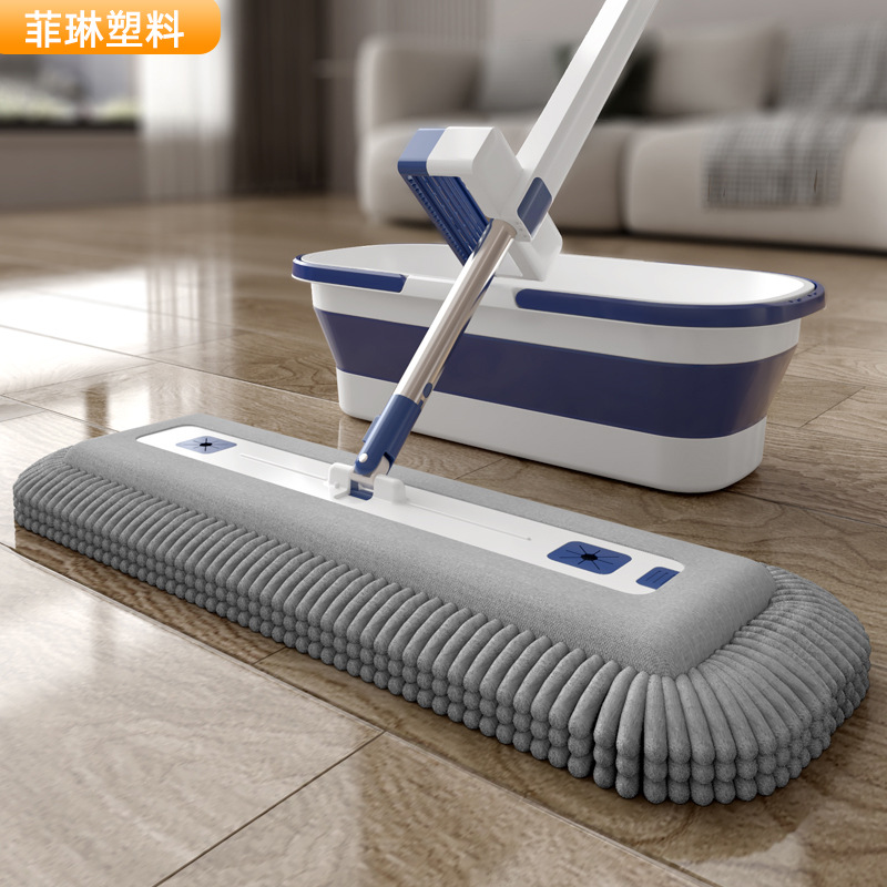 물 저장고가 있는 가정용 산호벨벳 핸즈프리 평면걸레, 바닥을 깨끗하게 닦아주는 걸레, 게으른 걸레 제조업체