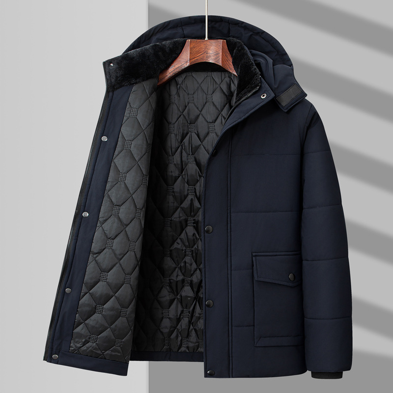 M - 8XL extra tamaño papá más chaqueta de algodón de invierno otoño de mediana edad chaqueta de algodón de hombre casual chaqueta cálida