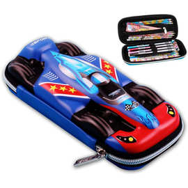 铅笔盒 汽车超级跑车笔盒 学生卡通铅笔盒 3D EVA 大容量(红色02)