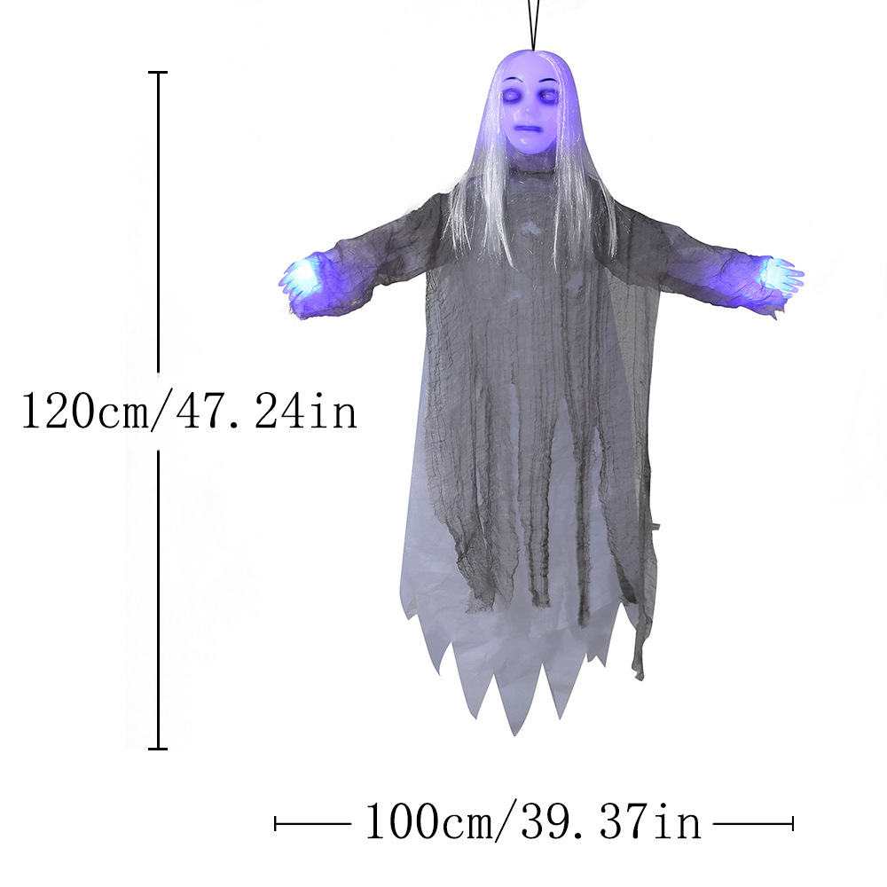 Transfronterizo nuevo colgante de Halloween fantasma cráneo gasa colgante Cámara fantasma casa embrujada Decoración Accesorios horror cráneo
