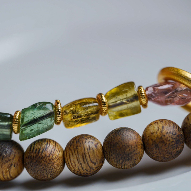 Organic scarlet wood rosary