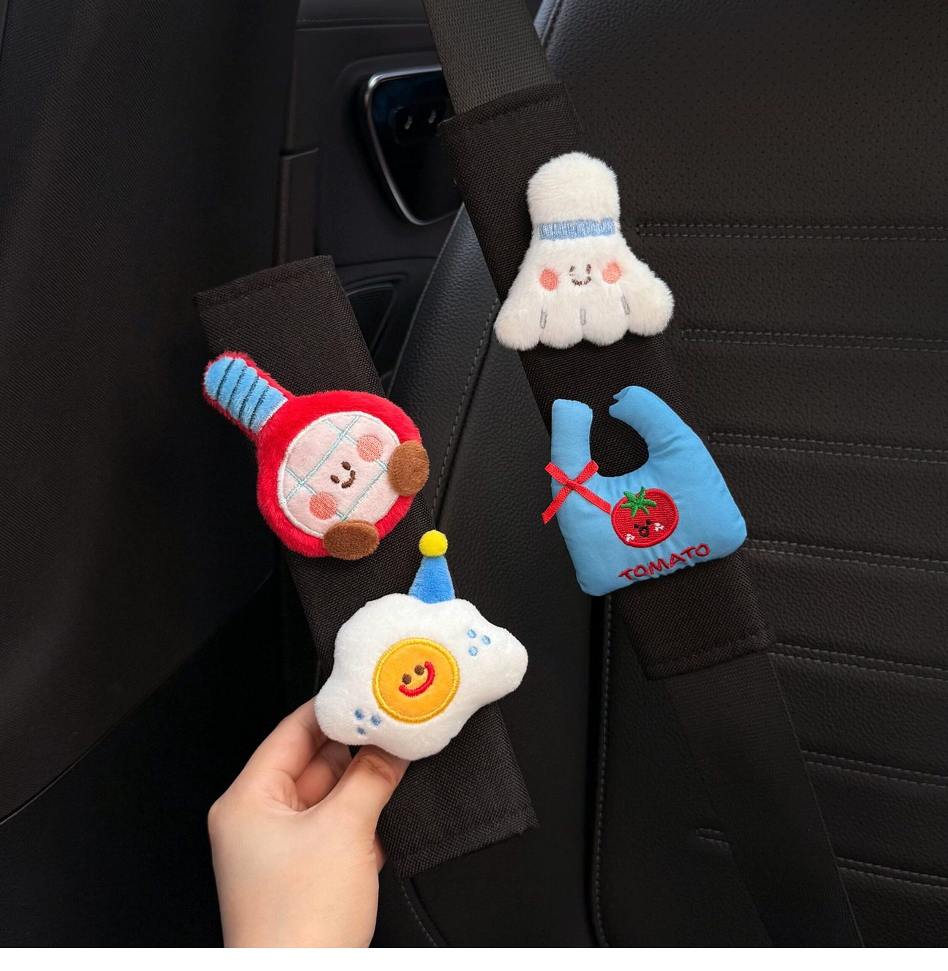 2026 New Car Seatbelt Shoulder Pads, Car Interior Seatbelt Decoration, Anti-Wear Clothing, Cute Couple Set