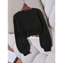 G 88180 Cable Knit Crop Sweater �黨�ƶ̿���ͷ���羳��ó