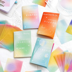 Message Romantic Continued Poem Sulfate Paper Color Gradient Korean Ins Style High Quality Material Note Paper 4 Styles