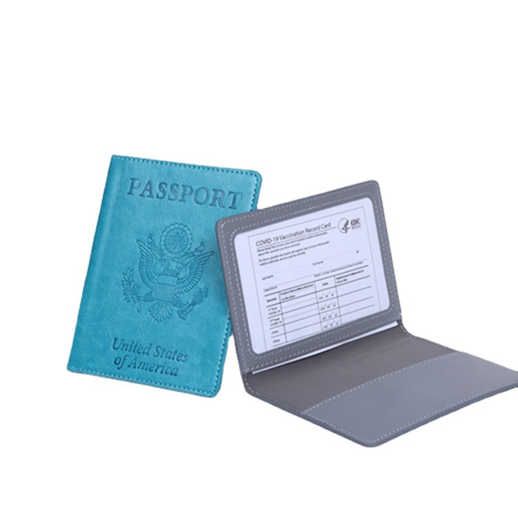 En stock envío gratuito cubierta de pasaporte americano multi-funcional bolsa de pasaporte cubierta de la Tarjeta de pasaporte caja de cuero de almacenamiento integrado pasaporte