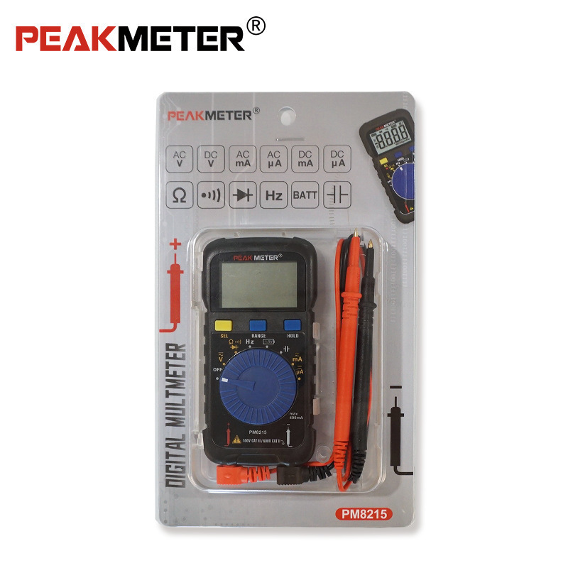 华谊PEAKMETER-PM8215卡片数字万用表 便携小巧轻薄口袋自动拆卸