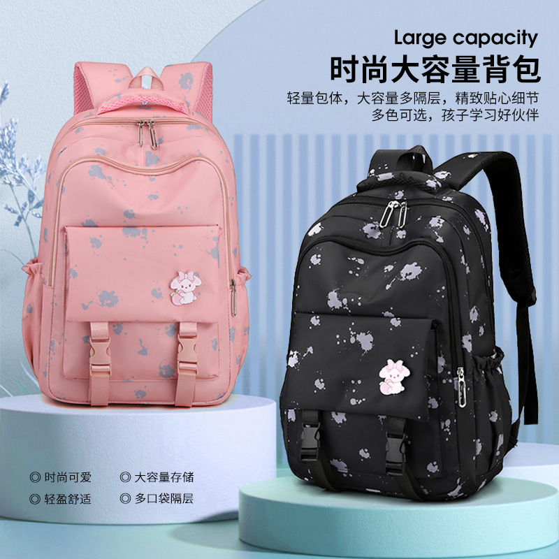 Nuevas mochilas para estudiantes de primaria 2 - 5 grados de dibujos animados coreanos de gran capacidad mochilas escolares de chicas de estilo universitario