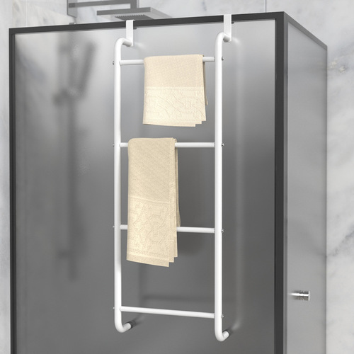 Four-layer door back hook towel bar without punching and traceless bathroom towel rack door-back clothes hanger storage rack